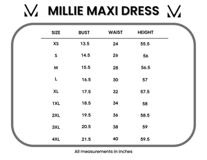 Millie Maxi Dress - Abstract Aqua Breeze by Michelle Mae
