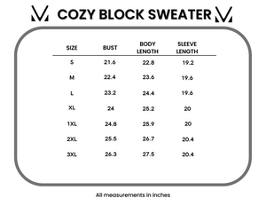 Cozy Block Sweater - Pink and Grey by Michelle Mae