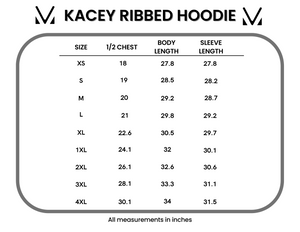 Kacey Ribbed Hoodie - Dusty Blue by Michelle Mae