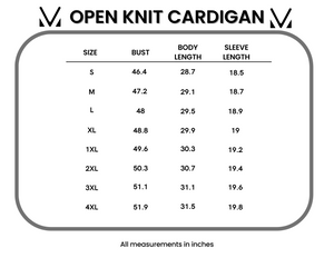 Open Knit Cardigan - Black by Michelle Mae