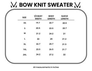 PREBOOK Bethany Bow Knit Sweater - Red