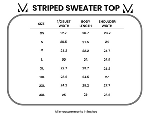 Striped Sweater Top - Black and Purple by Michelle Mae