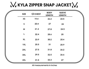 Kyla Zipper Snap Jacket - Black by Michelle Mae