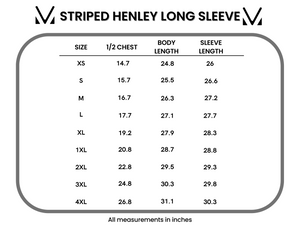 Striped Henley Long Sleeve - Terra Cotta by Michelle Mae