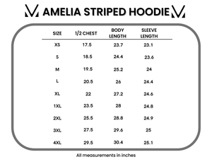 Amelia Striped Hoodie - Sky Blue by Michelle Mae