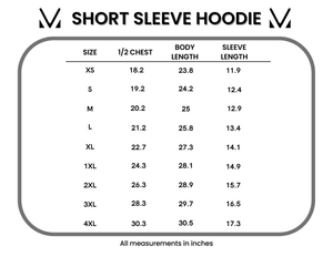 Short Sleeve Hoodie - Neon Palm Trees by Michelle Mae