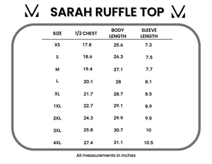 Sarah Ruffle Short Sleeve - Dusty Jade by Michelle Mae