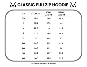 Classic Fullzip Hoodie - Black and Fall Floral by Michelle Mae