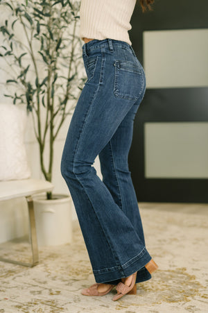 Judy Blue High Waist Vintage Pocket Flare Jeans