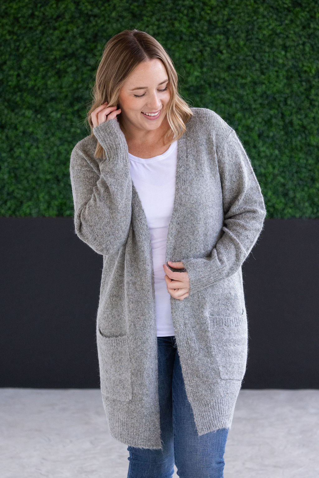 Madison Cozy Cardigan - Stormy Clouds by Michelle Mae