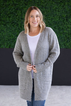 Madison Cozy Cardigan - Stormy Clouds by Michelle Mae