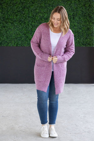 Madison Cozy Cardigan - Frosted Berry by Michelle Mae