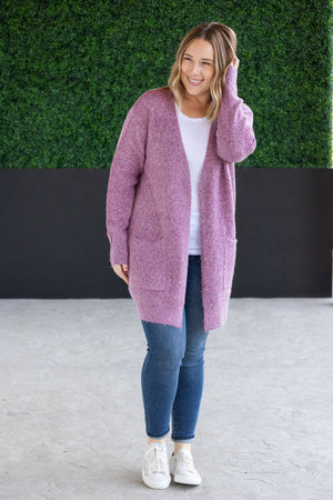 Madison Cozy Cardigan - Frosted Berry by Michelle Mae