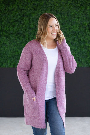 Madison Cozy Cardigan - Frosted Berry by Michelle Mae