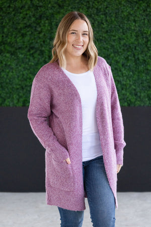 Madison Cozy Cardigan - Frosted Berry by Michelle Mae