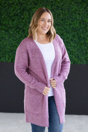 Madison Cozy Cardigan - Frosted Berry by Michelle Mae