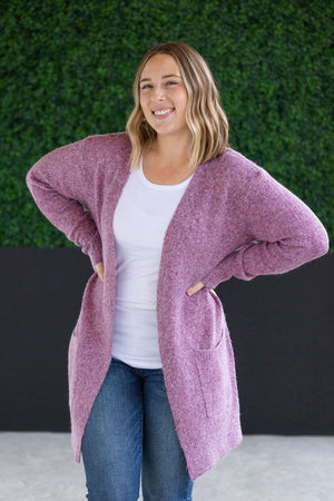 Madison Cozy Cardigan - Frosted Berry by Michelle Mae