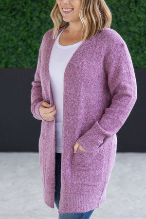 Madison Cozy Cardigan - Frosted Berry by Michelle Mae