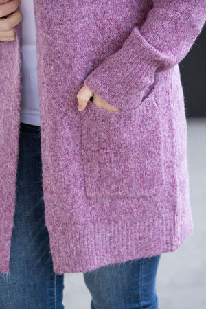 Madison Cozy Cardigan - Frosted Berry by Michelle Mae