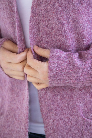 Madison Cozy Cardigan - Frosted Berry by Michelle Mae