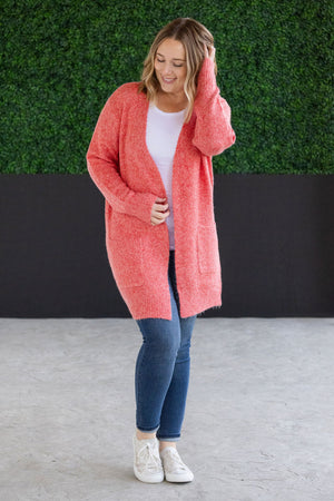 Madison Cozy Cardigan - Cherry Blush by Michelle Mae