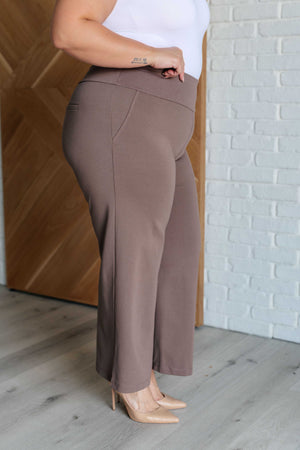 Magic Wide Leg Crop Pants in Dark Mocha