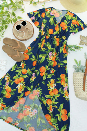 Harley High-Low Dress - Navy Citrus by Michelle Mae