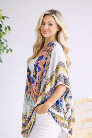 Wildflower Watercolor Kimono