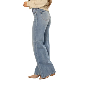 Judy Blue High Waist Wide Leg Vintage Wash Retro Jeans