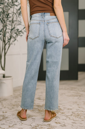 Judy Blue High Waist Ankle Straight Leg Jeans