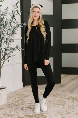 Next to Nothing Buttery Soft Top and Bottom Set in Black