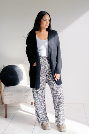 Obsidian Veil Hooded Sweater Cardigan