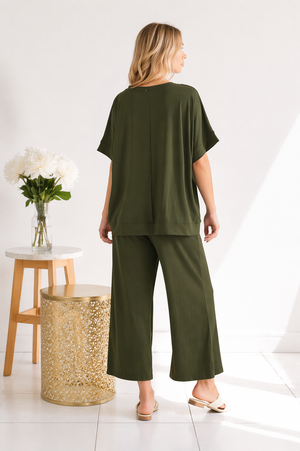 Olive You Always Buttery Soft Cropped Set