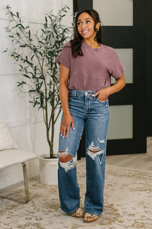 On Repeat Cable Ribbed Knit Tee