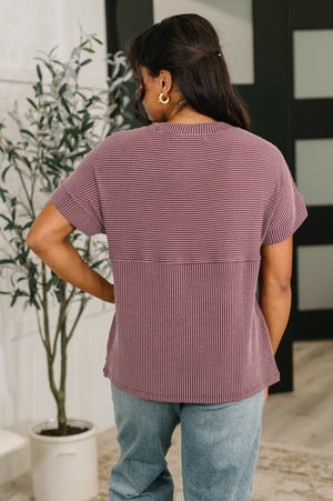 On Repeat Cable Ribbed Knit Tee