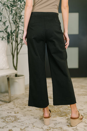 Only Pair High Waisted Wide Leg Bottoms in Black by Dear Scarlett