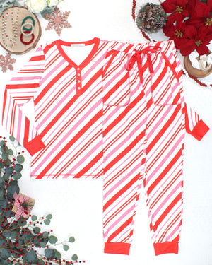 PREBOOK Cozy Pajama Set - Candy Cane