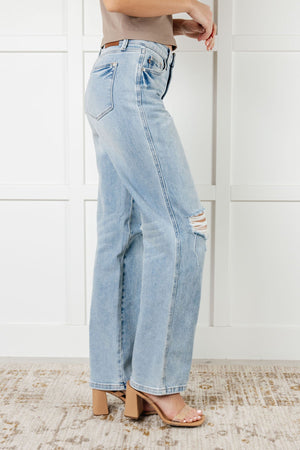 Judy Blue High Waist Rigid Magic 90's Straight Leg Jeans