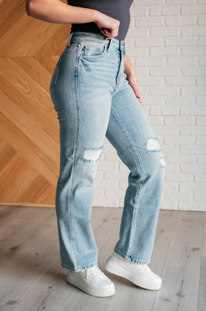 Judy Blue High Waist Rigid Magic 90's Straight Leg Jeans