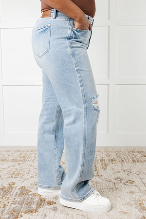 Judy Blue High Waist Rigid Magic 90's Straight Leg Jeans