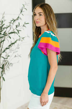 Perfect Playlist Color Block Sleeve Top