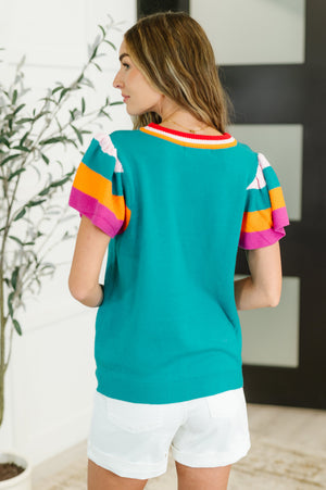 Perfect Playlist Color Block Sleeve Top