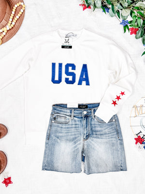 USA Pullover - White by Michelle Mae