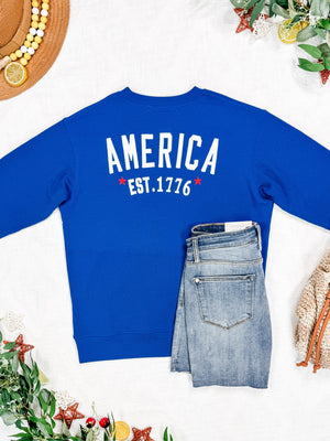 America Pullover - Blue by Michelle Mae