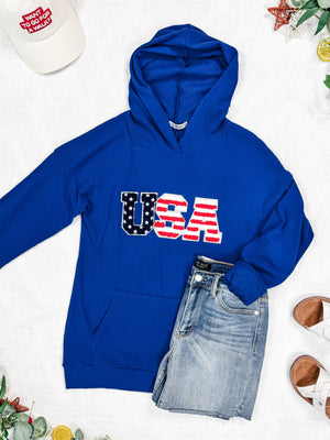 Corrine Hoodie - Royal Blue USA by Michelle Mae