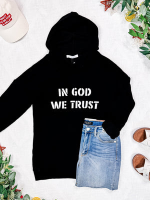Corrine Embroidered Hoodie - In God We Trust by Michelle Mae