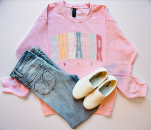 Pink Sweater Weather Sweatshirt