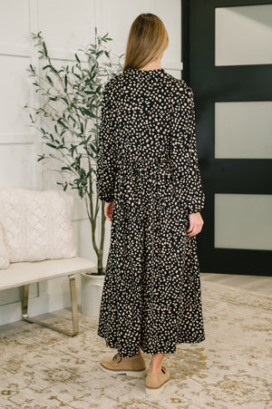 Promotional Proposal Collared Dress in Black and Khaki