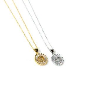 Mini Radiant Initial Necklace - Gold or Silver by Sis Kiss