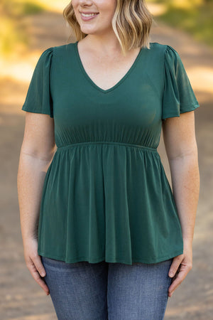 Emery Ruffle Top - Hunter Green by Michelle Mae